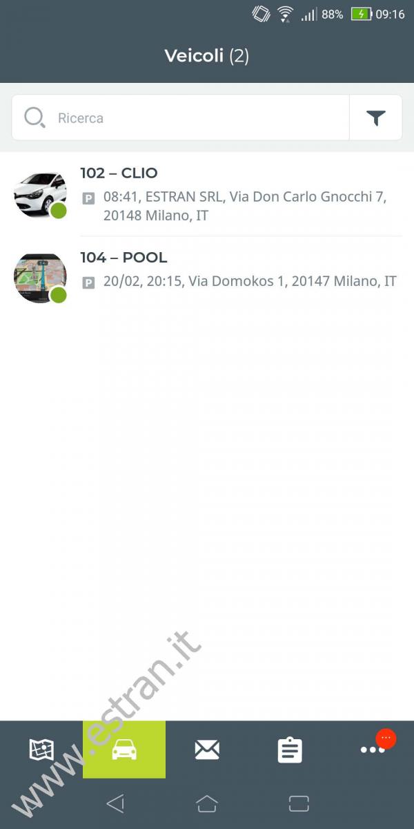 WEBFLEET MOBILE - Android - Veicoli
