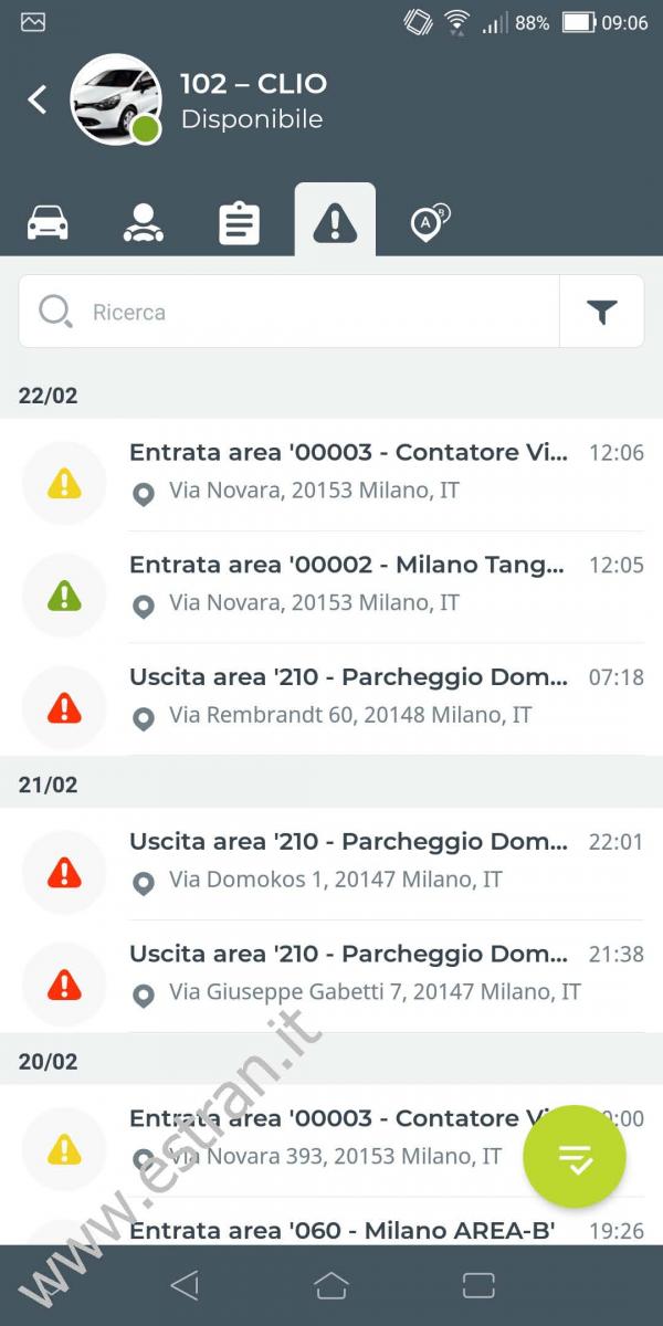 WEBFLEET MOBILE - Android - Notifiche