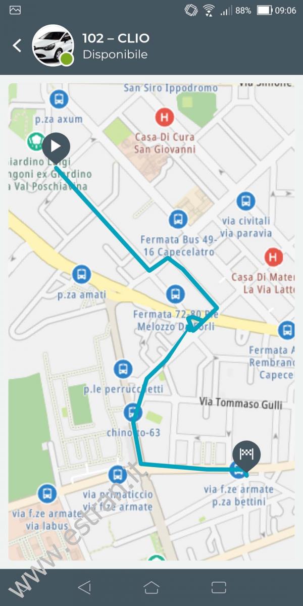 WEBFLEET MOBILE - Android - Tracciato