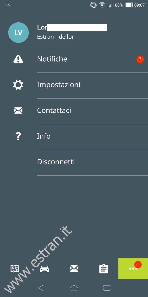 WEBFLEET MOBILE - Android - Impostazioni