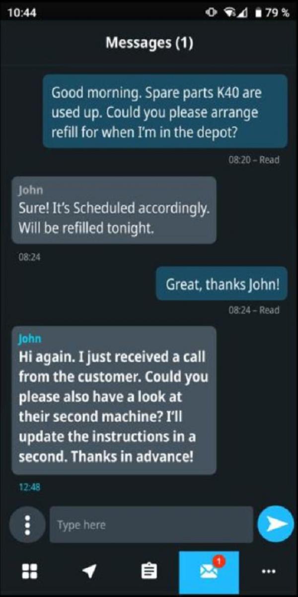 Work APP - Messaggi